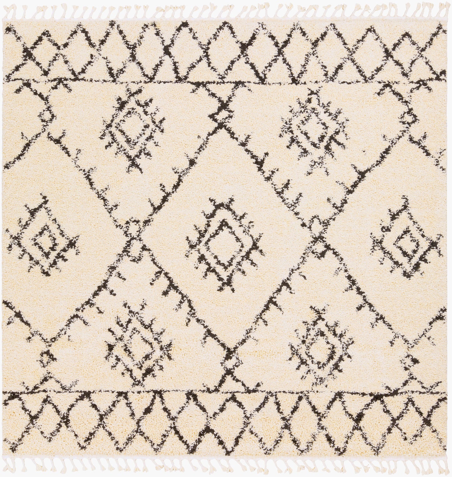 Berber Shag BBE-2305 8ft Square Machine Woven Area Rug