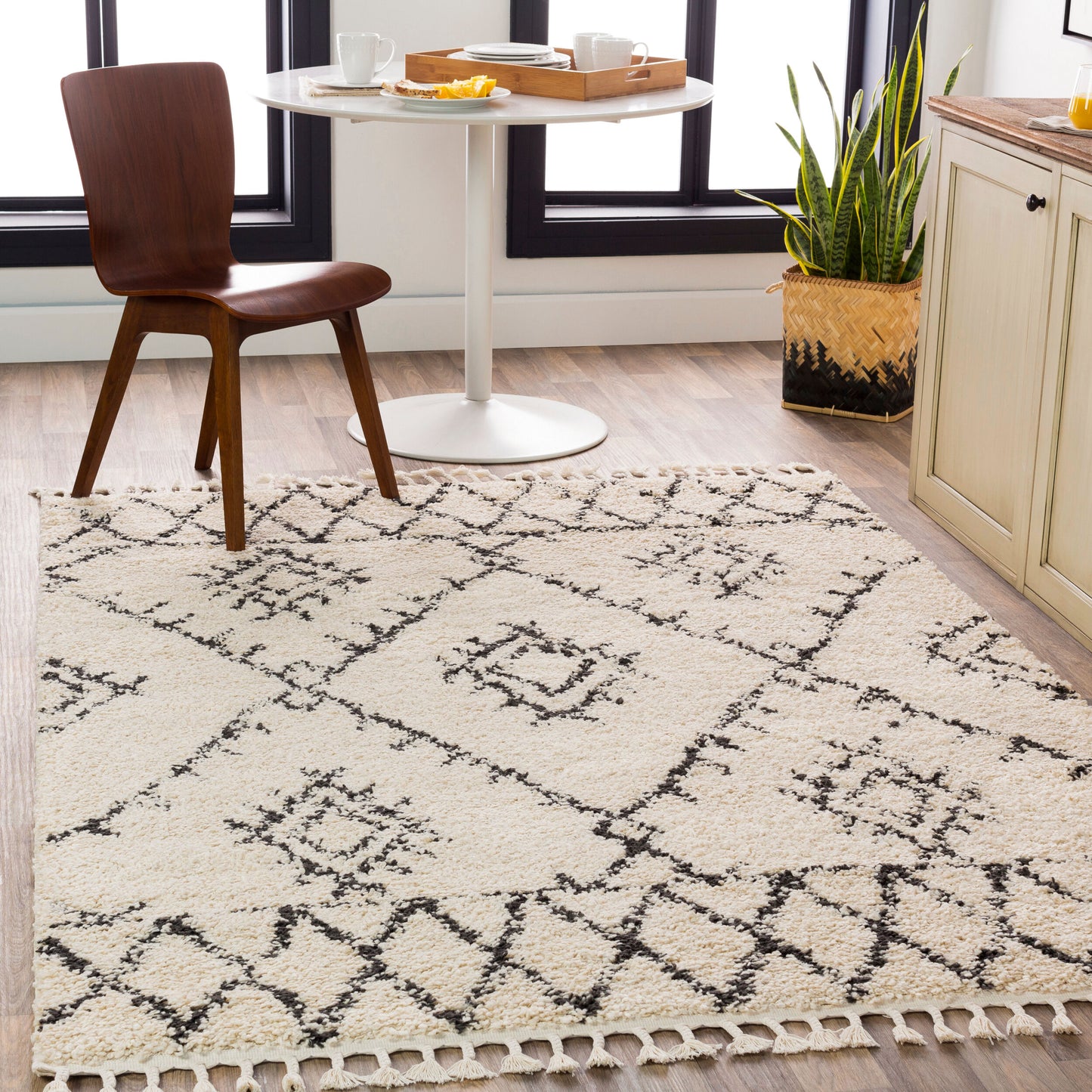 Alfombra tejida a máquina Berber Shag BBE-2305 de 2,7 x 3,6 m