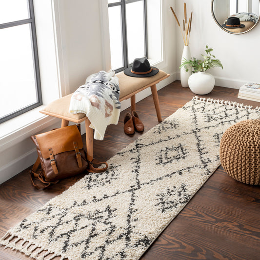 Berber Shag BBE-2305 7ft Runner Machine Woven Runner Rug