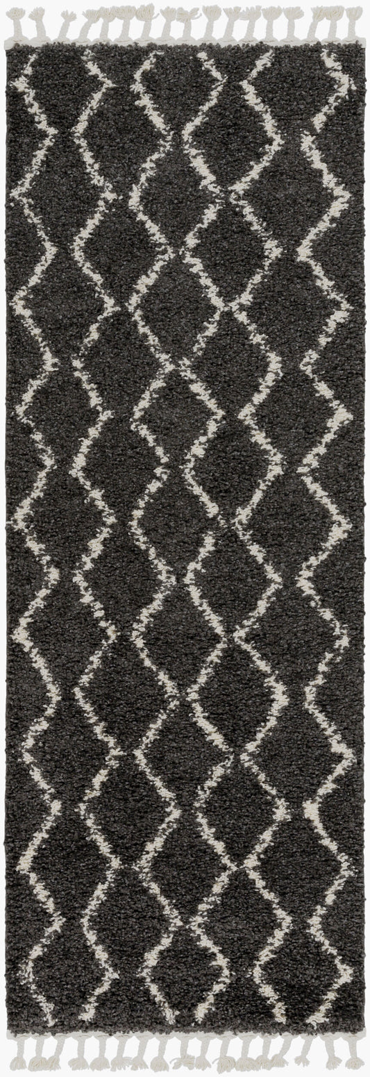 Berber Shag BBE-2306 7ft Runner Machine Woven Runner Rug