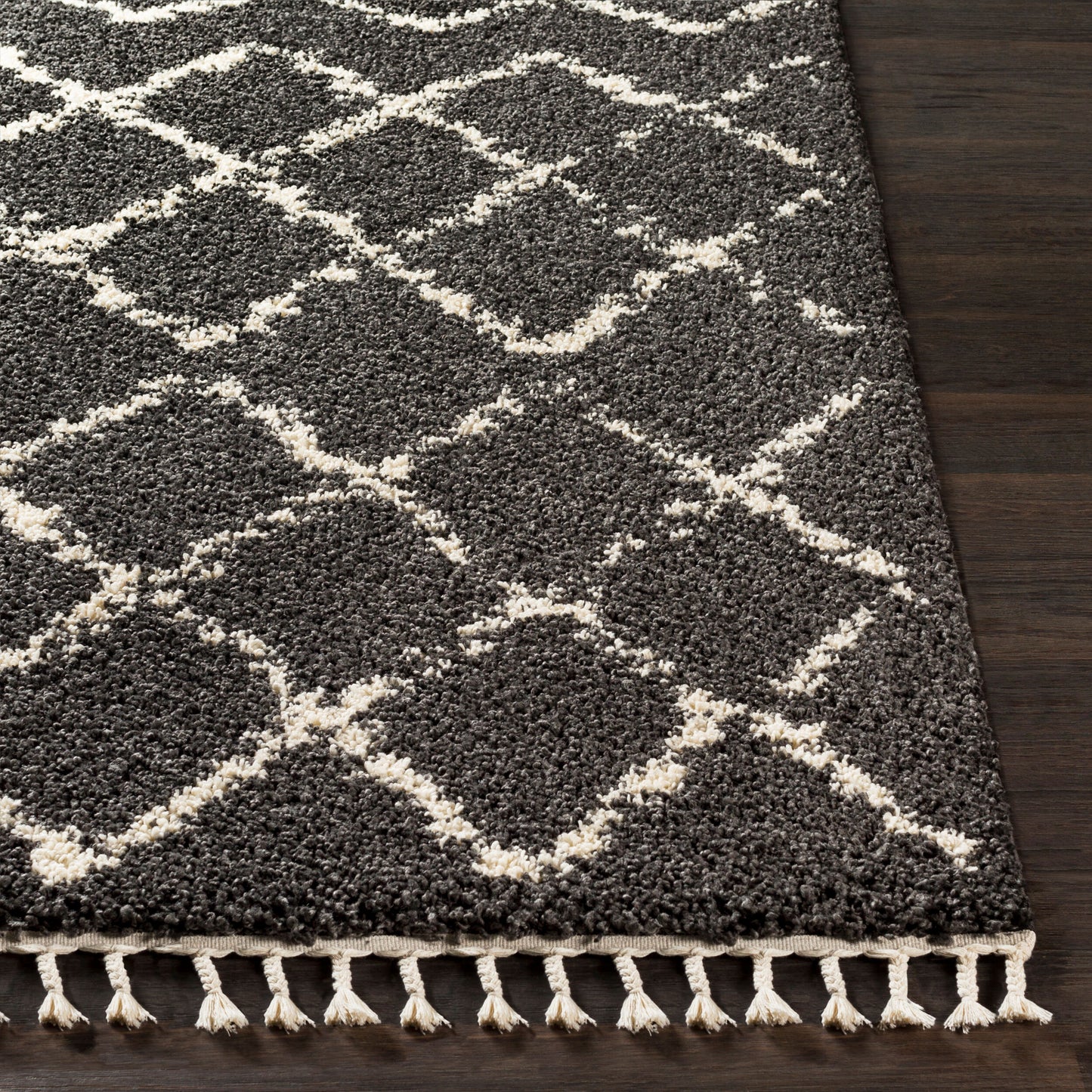 Alfombra decorativa tejida a máquina Berber Shag BBE-2307 de 90 x 150 cm