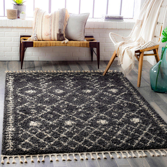Berber Shag BBE-2308 7' x 9' Machine Woven Area Rug