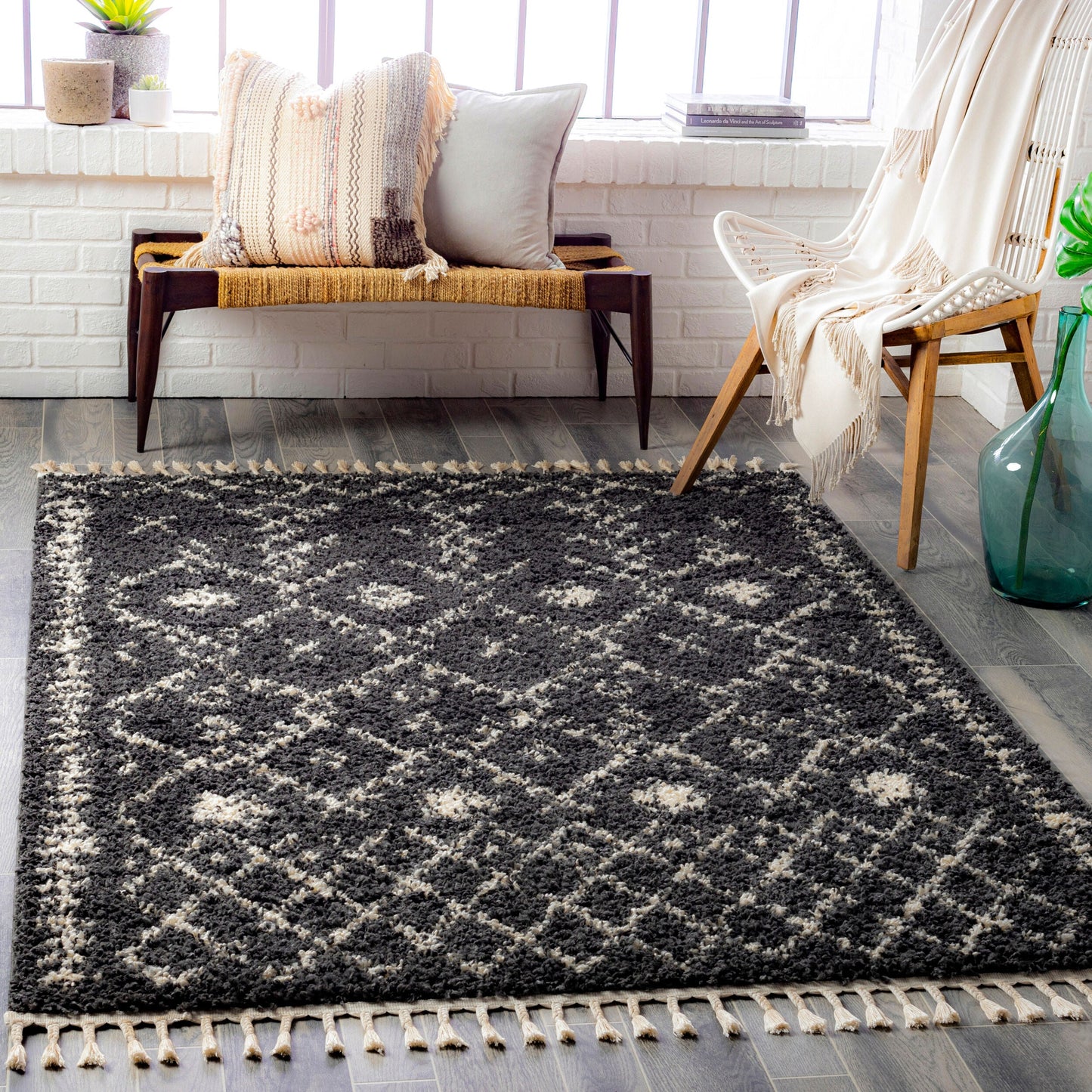 Berber Shag BBE-2308 8' x 10' Machine Woven Area Rug