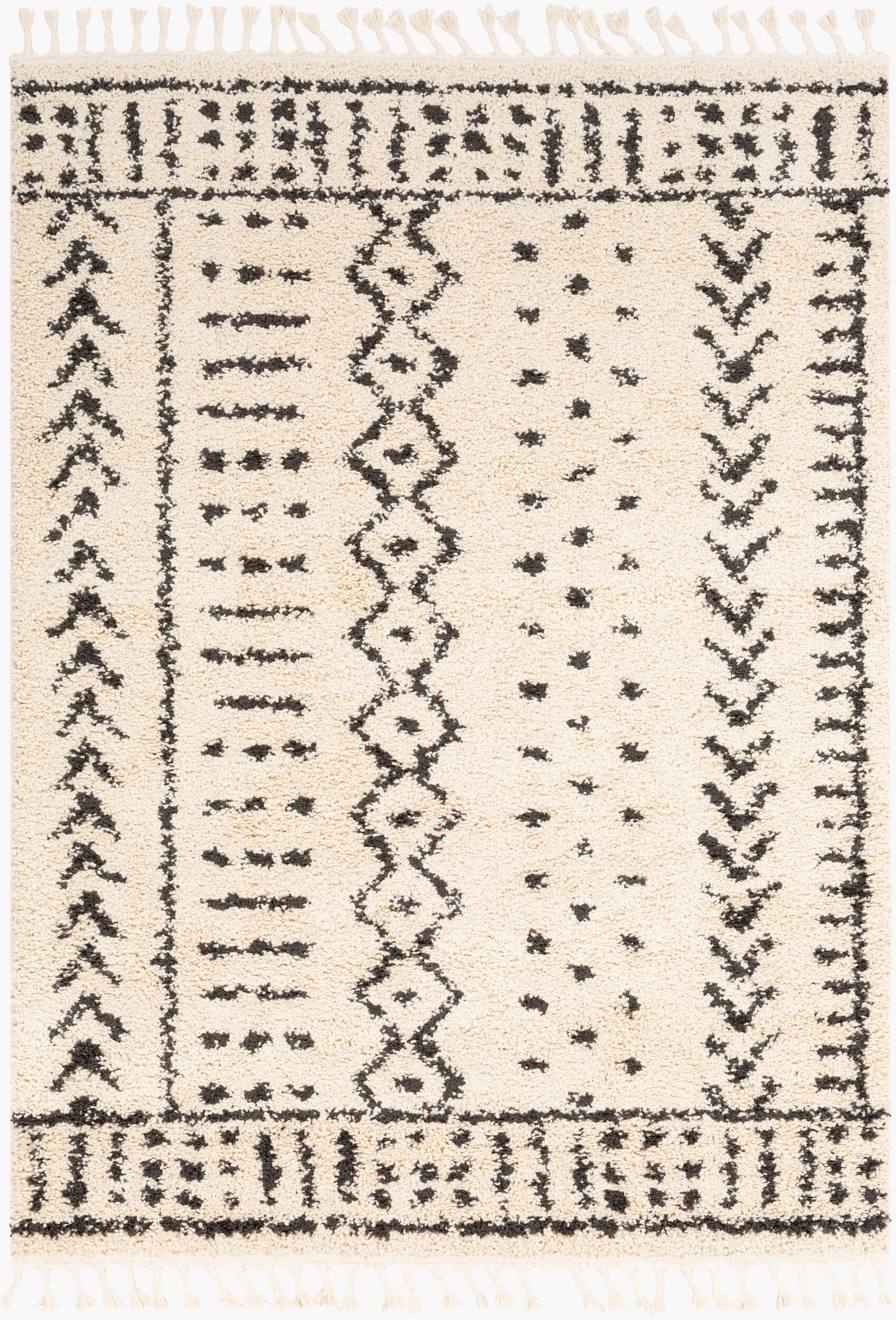 Berber Shag BBE-2311 5' x 7' Machine Woven Area Rug
