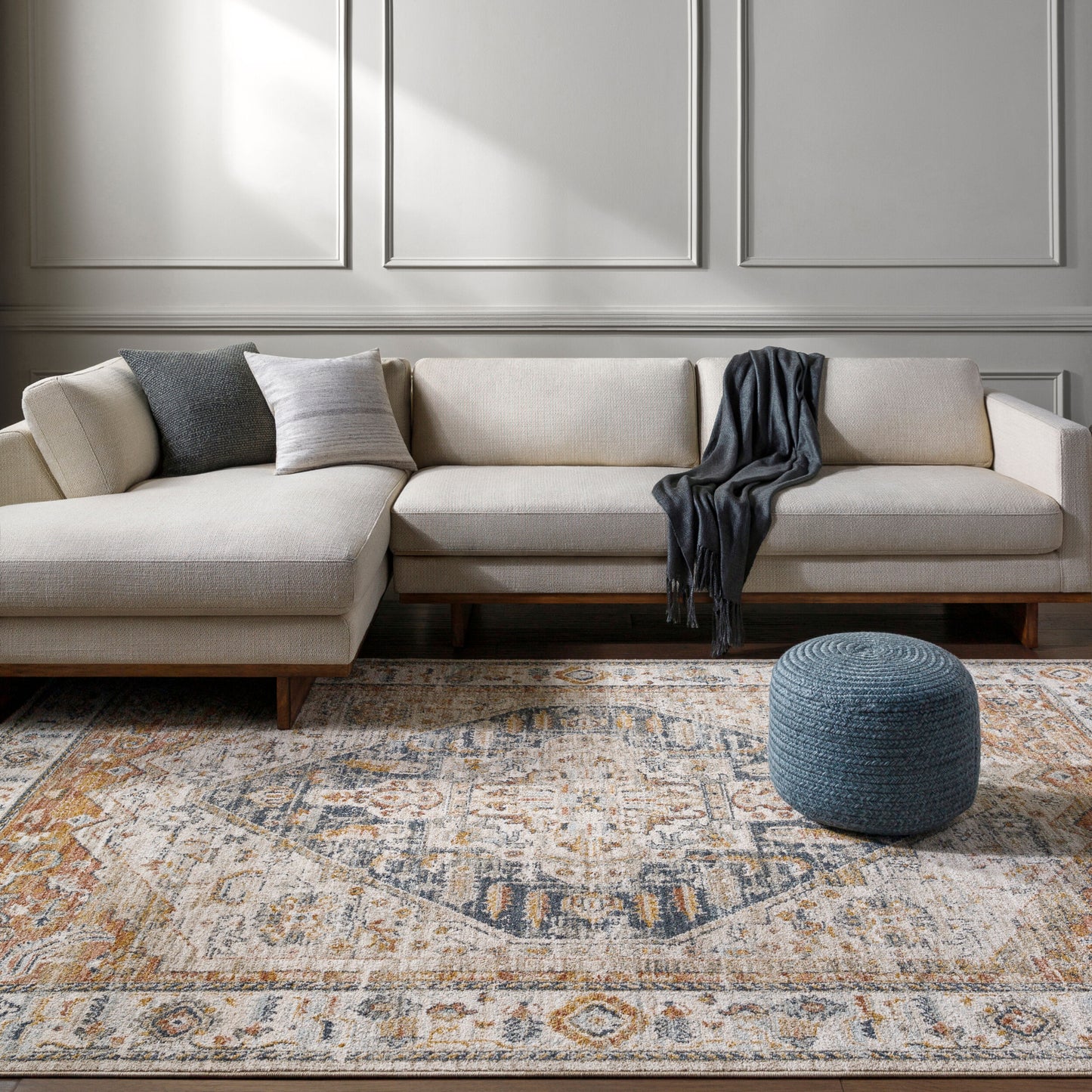Beckham BCM-2300 7ft Runner Machine Woven Runner Rug