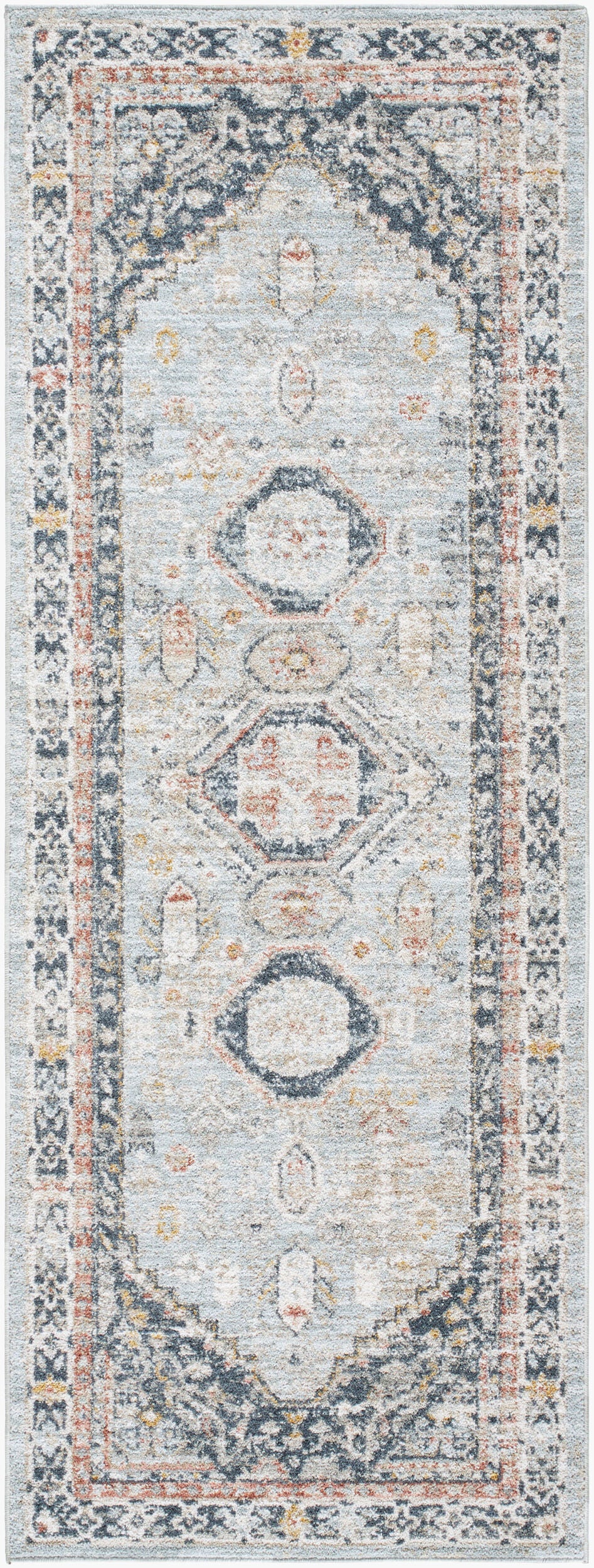 Beckham BCM-2323 7ft Runner Machine Woven Runner Rug