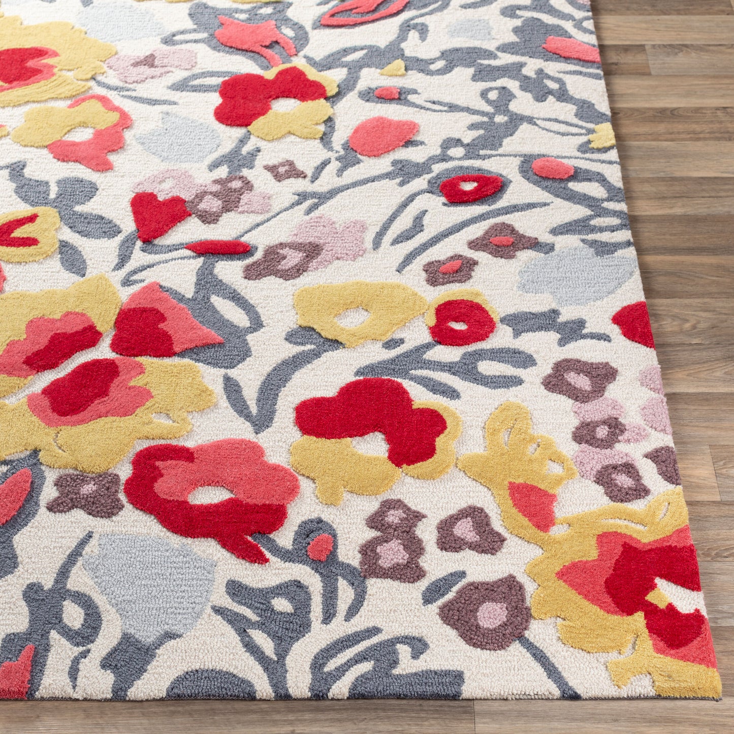 Alfombra decorativa hecha a mano Botanical BCN-1001 de 2' x 3'