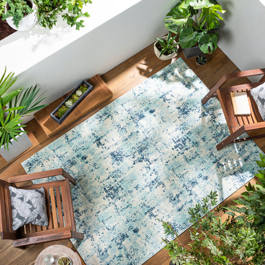 Alfombra tejida a máquina para interior y exterior Bodrum BDM-2302 de 2,44 m x 3,05 m