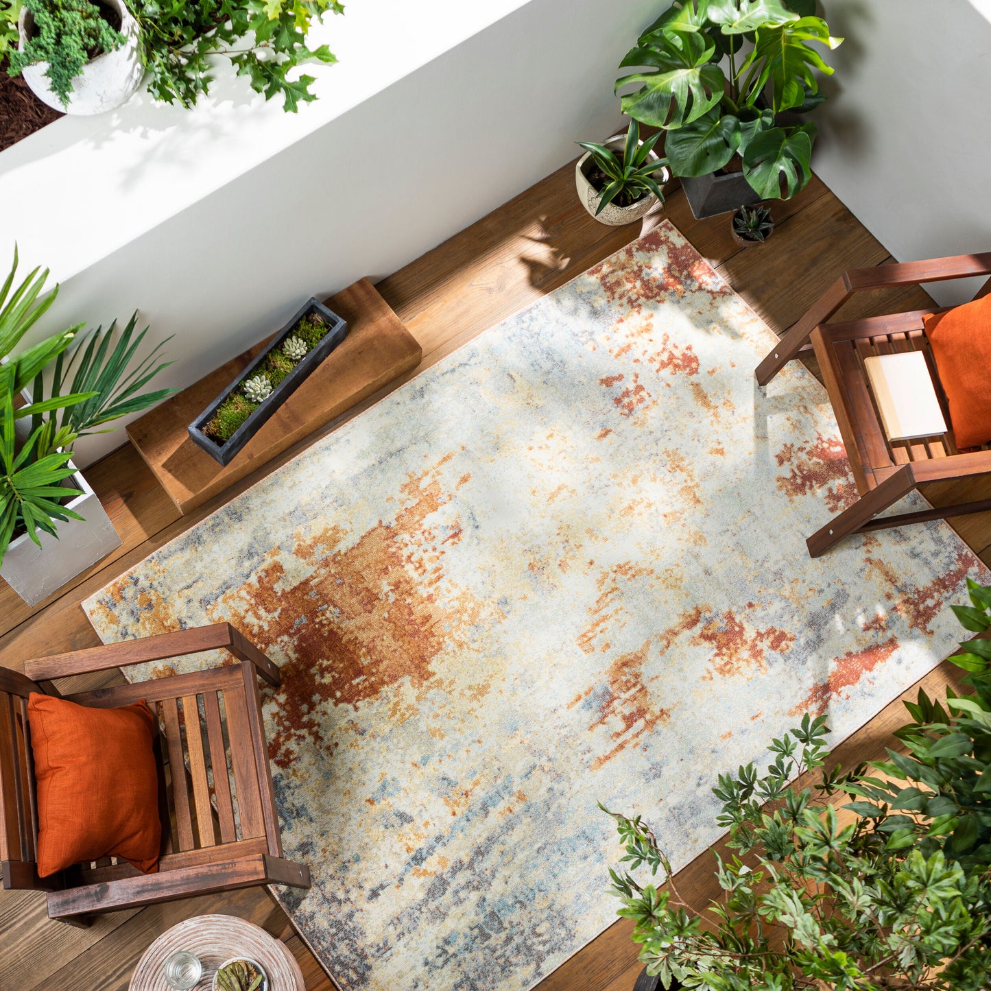 Bodrum BDM-2305 9' x 12' Machine Woven Indoor/Outdoor Area Rug