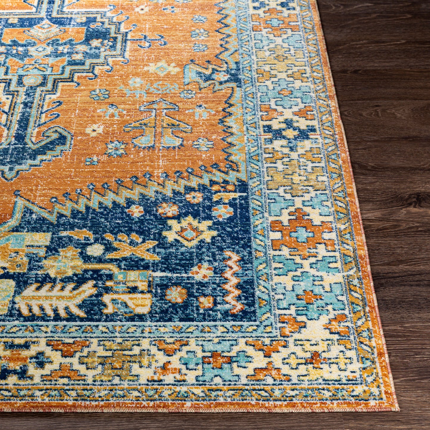Alfombra tejida a máquina para interior y exterior Bodrum BDM-2310 de 2,7 x 3,6 m