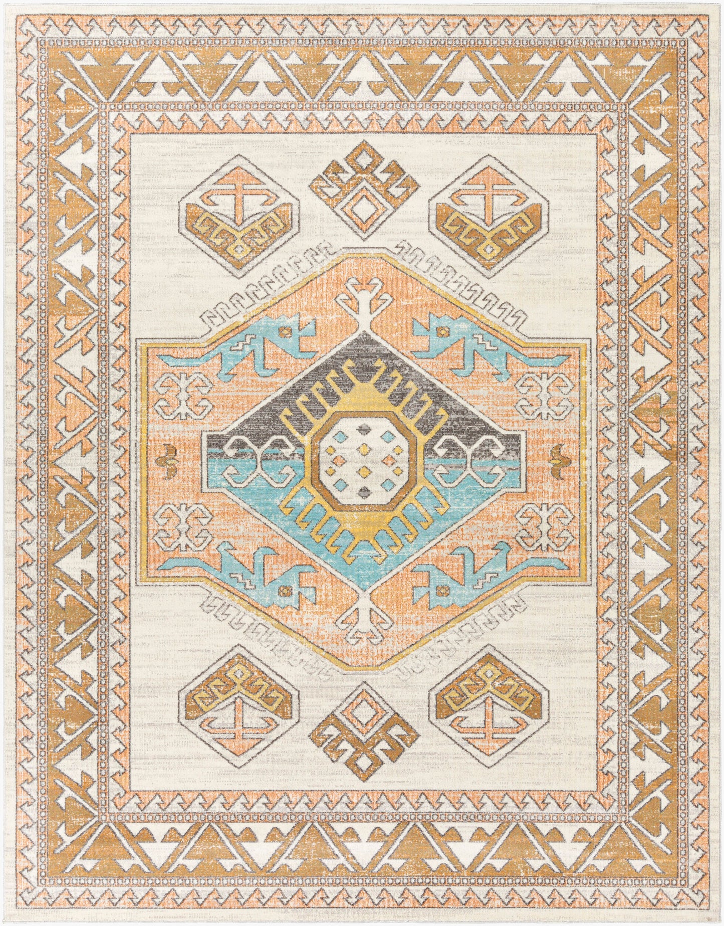 Alfombra tejida a máquina para interior y exterior Bodrum BDM-2313 de 2,44 m x 3,05 m