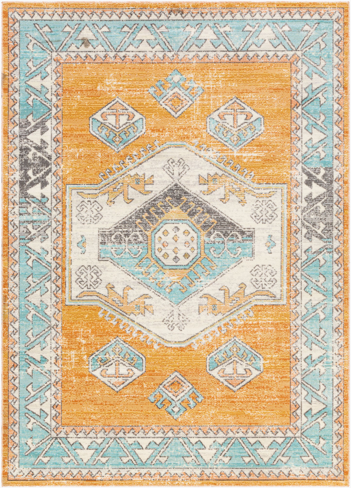 Alfombra tejida a máquina para interior y exterior Bodrum BDM-2315 de 2,13 m x 2,74 m