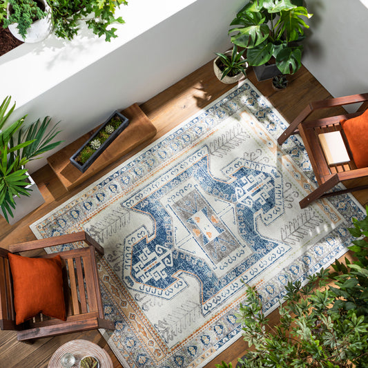 Alfombra tejida a máquina para interior y exterior Bodrum BDM-2319 de 1,52 m x 2,13 m