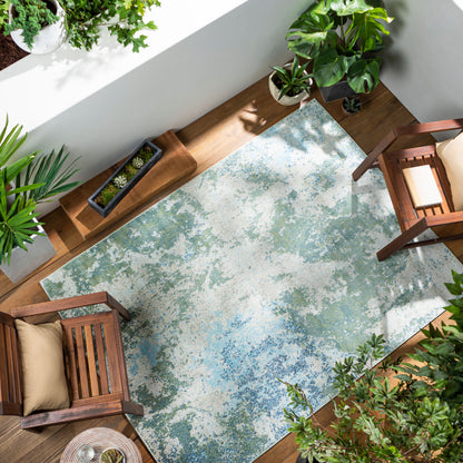 Alfombra tejida a máquina para interior y exterior Bodrum BDM-2330 de 2,44 m x 3,05 m