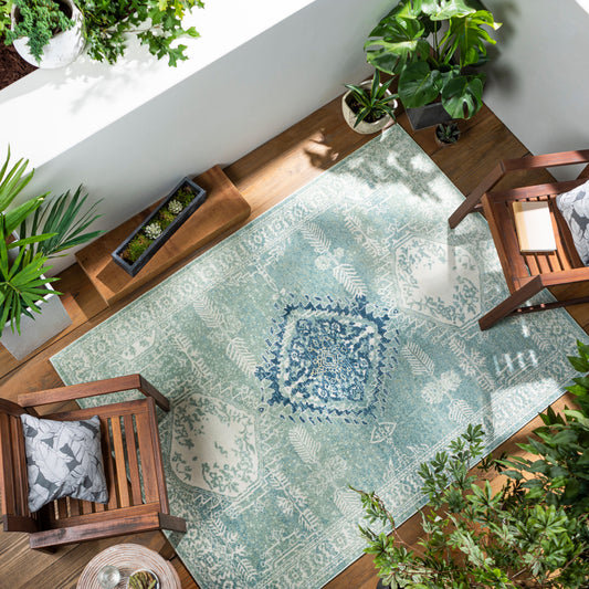 Alfombra tejida a máquina para interior y exterior Bodrum BDM-2336 de 1,52 m x 2,13 m