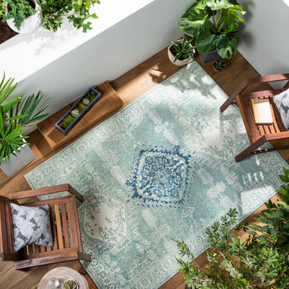 Alfombra tejida a máquina para interior y exterior Bodrum BDM-2336 de 2,44 m x 3,05 m