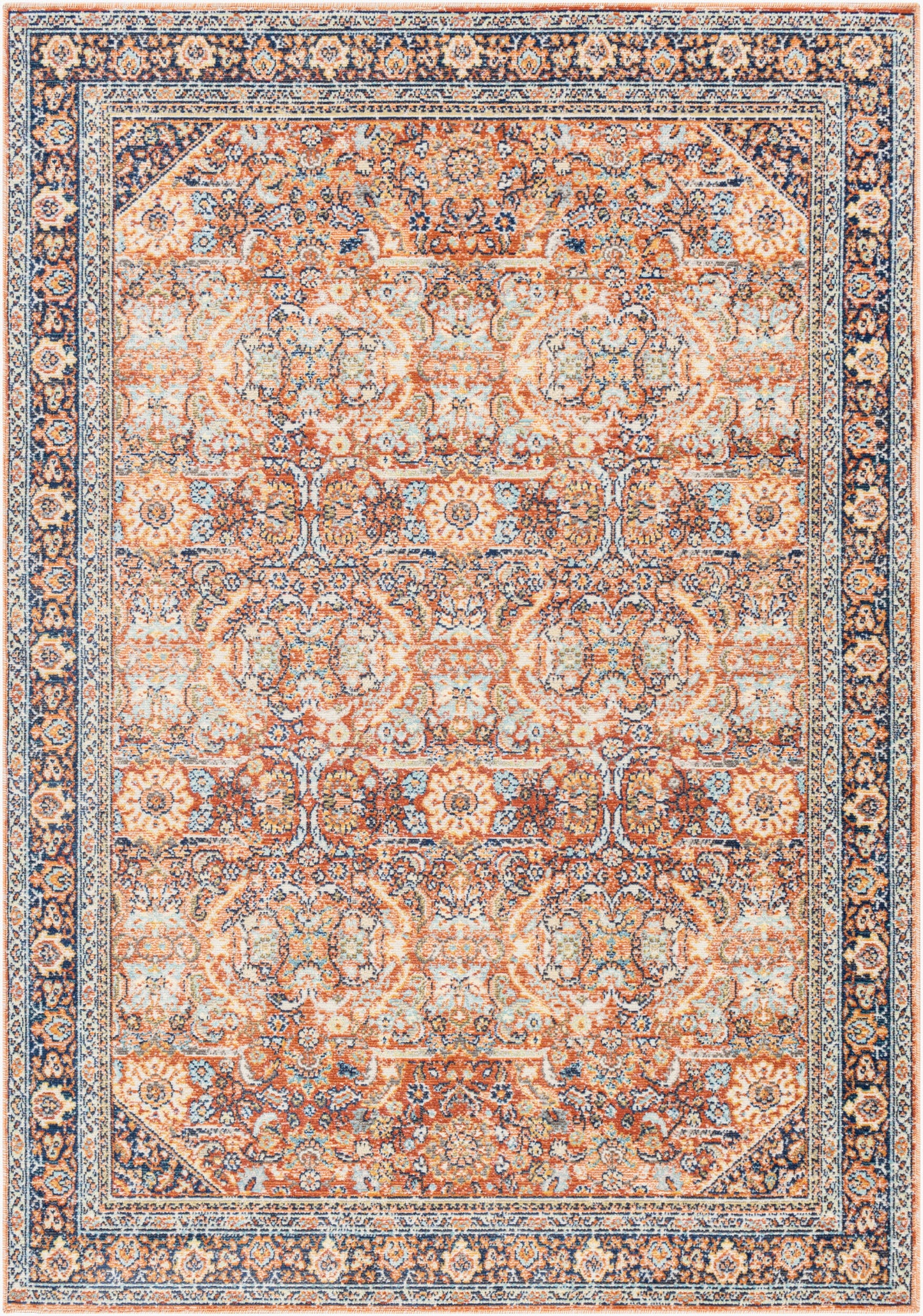 Alfombra tejida a máquina para interior y exterior Bodrum BDM-2347 de 2,7 x 3,6 m