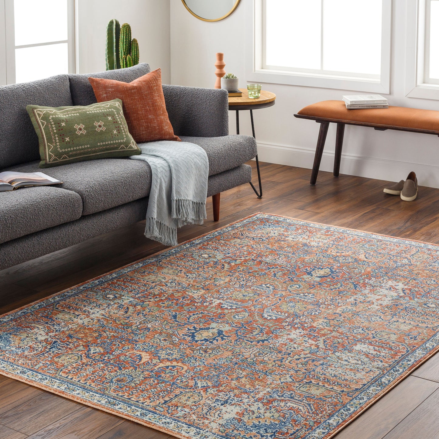 Bodrum BDM-2349 5' x 7' Machine Woven Indoor/Outdoor Area Rug