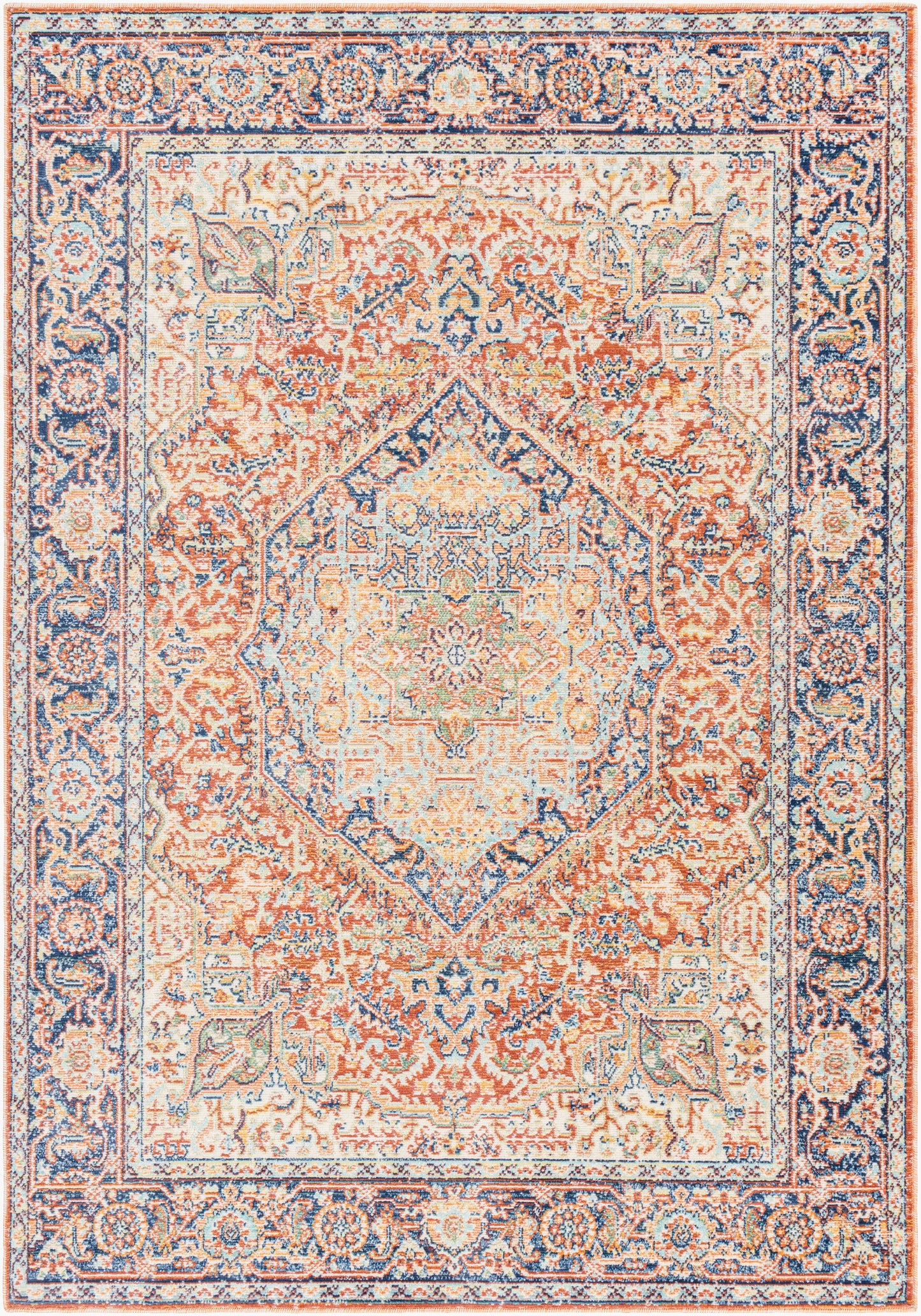 Alfombra tejida a máquina para interior y exterior Bodrum BDM-2350 de 2,7 x 3,6 m