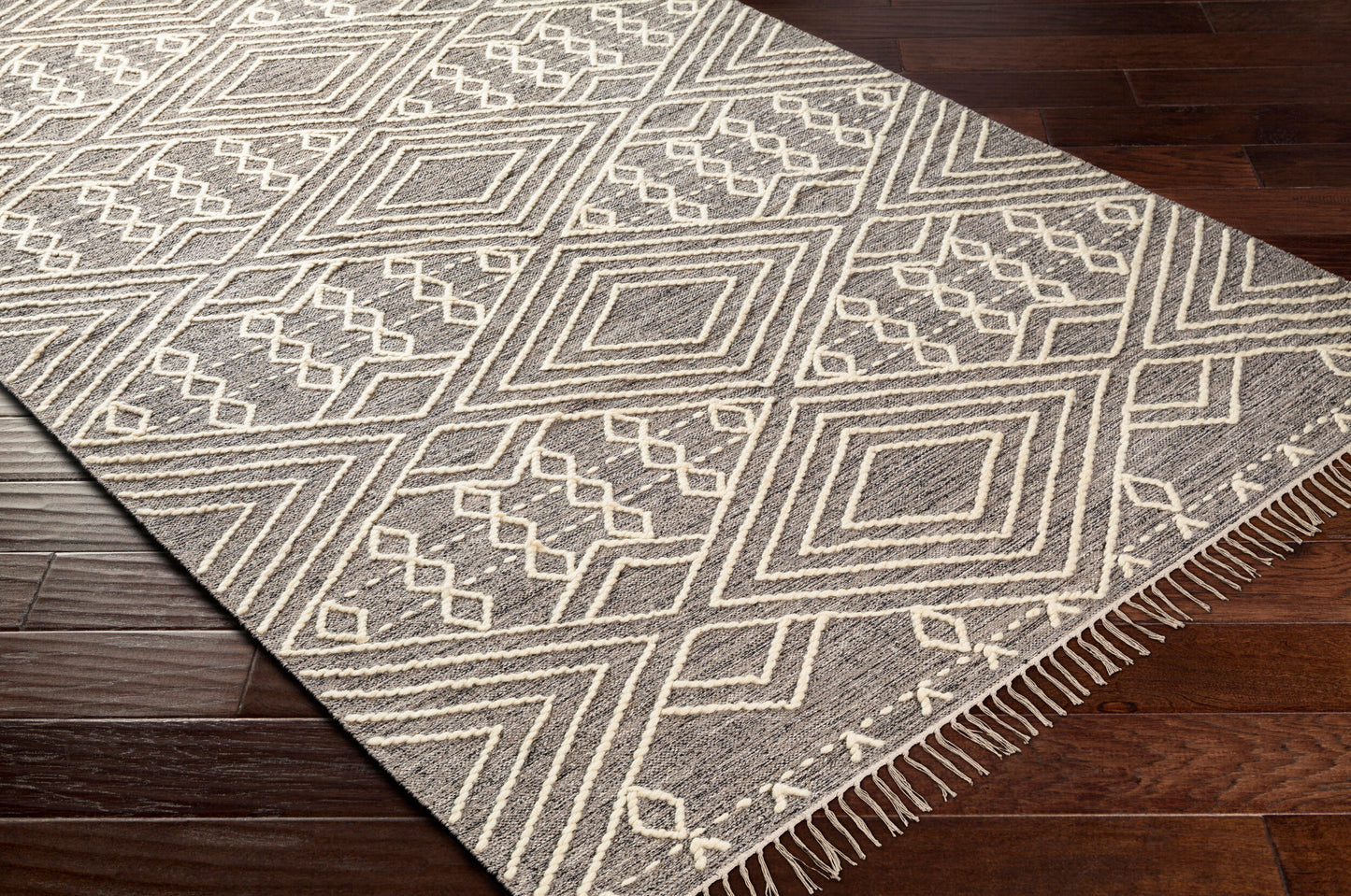 Alfombra decorativa beduina BDO-2306 de 2' x 3' hecha a mano