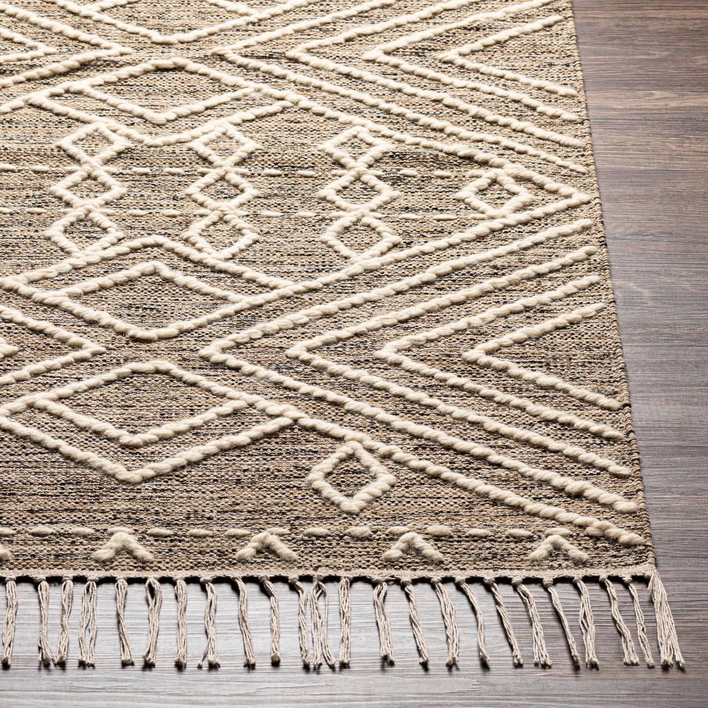 Alfombra decorativa beduina BDO-2308 de 90 x 150 cm, hecha a mano