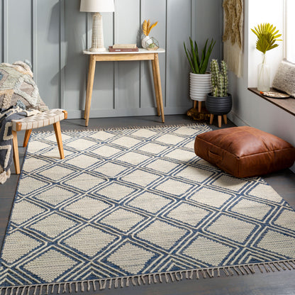 Alfombra decorativa beduina BDO-2317 de 90 x 150 cm, hecha a mano