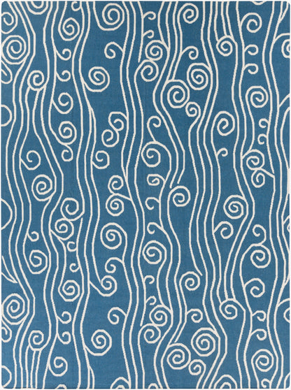 Alfombra de lana hecha a mano Boardwalk BDW-4019 de 8' x 11'