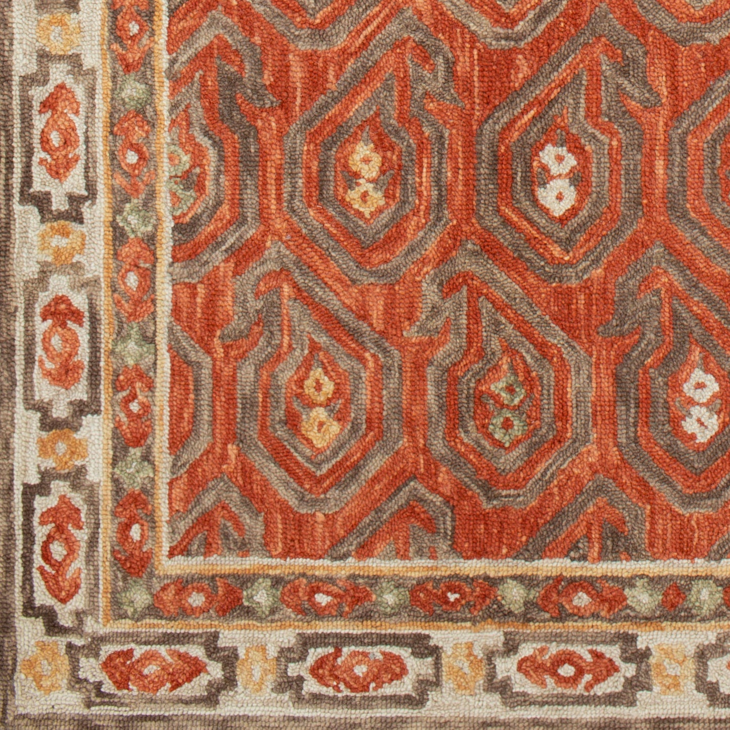 Alfombra decorativa de lana hecha a mano Bonifate BFT-1011 de 2' x 3'