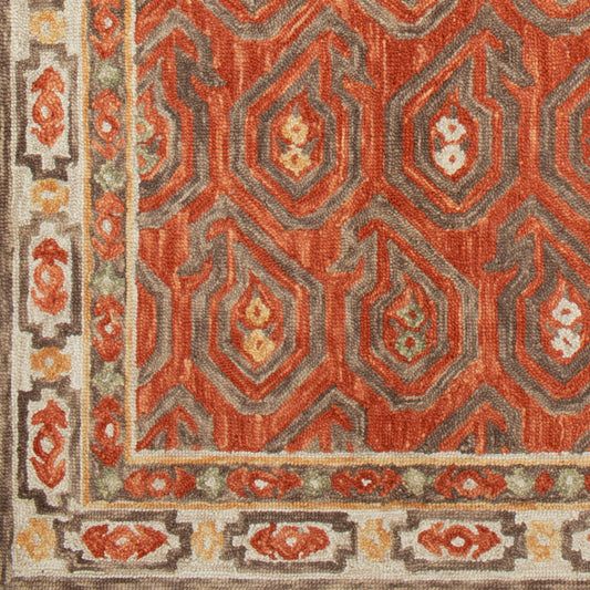 Alfombra decorativa de lana hecha a mano Bonifate BFT-1011 de 2' x 3'