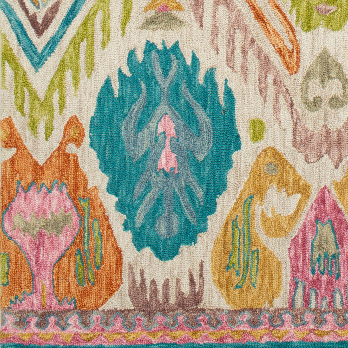 Alfombra decorativa de lana hecha a mano Bonifate BFT-1015 de 2' x 3'