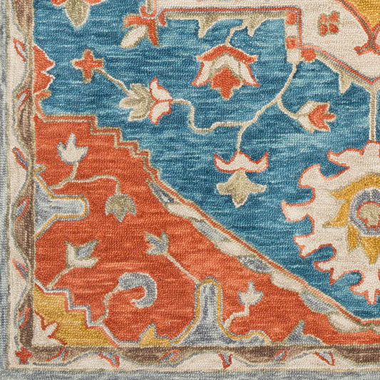 Alfombra decorativa de lana hecha a mano Bonifate BFT-1033 de 2' x 3'