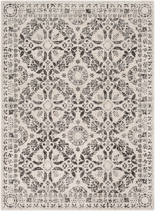 Alfombra decorativa tejida a máquina Bahar BHR-2318 de 3' x 5'