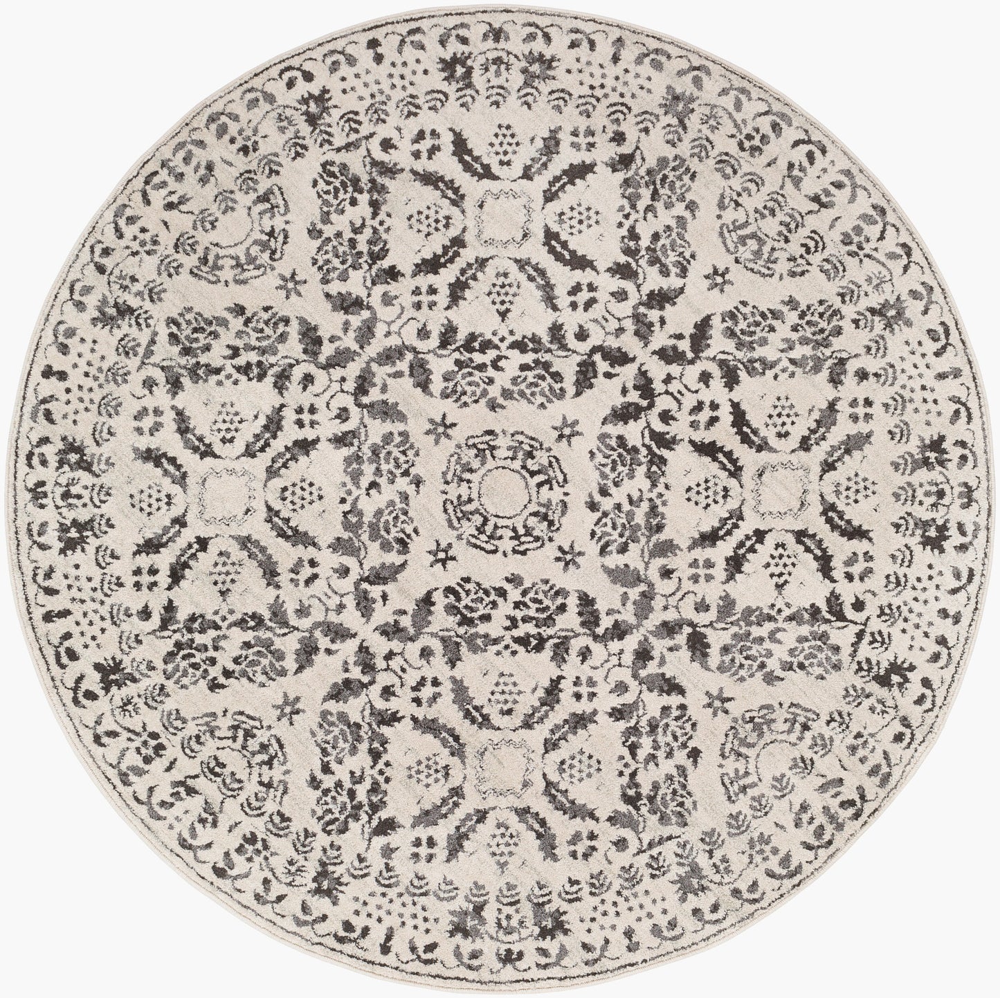 Bahar BHR-2318 5ft Round Machine Woven Area Rug