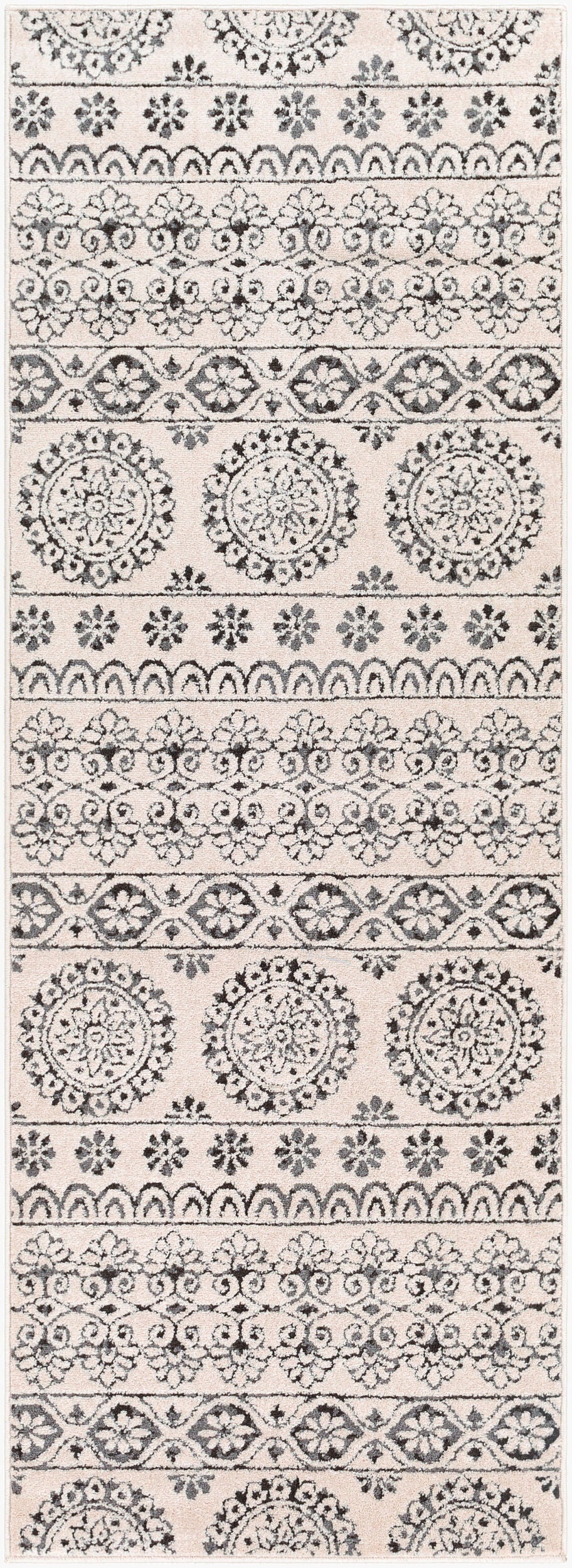 Bahar BHR-2323 7ft Runner Machine Woven Runner Rug