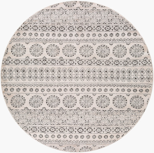 Bahar BHR-2323 8ft Round Machine Woven Area Rug