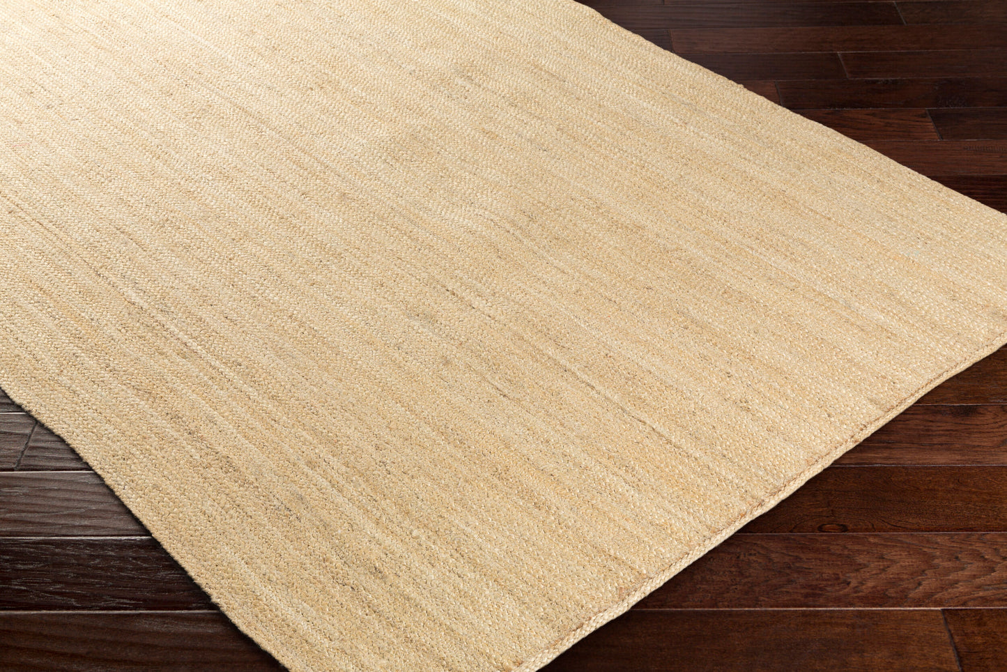 Alfombra decorativa de yute redonda de 90 cm hecha a mano Brice BIC-7007