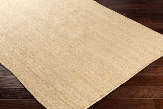 Alfombra decorativa de yute redonda de 90 cm hecha a mano Brice BIC-7007