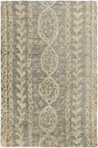 Alfombra decorativa de yute hecha a mano Bjorn BJR-1001 de 2' x 3'