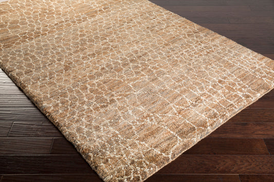 Alfombra decorativa de yute hecha a mano Bjorn BJR-1012 de 2' x 3'