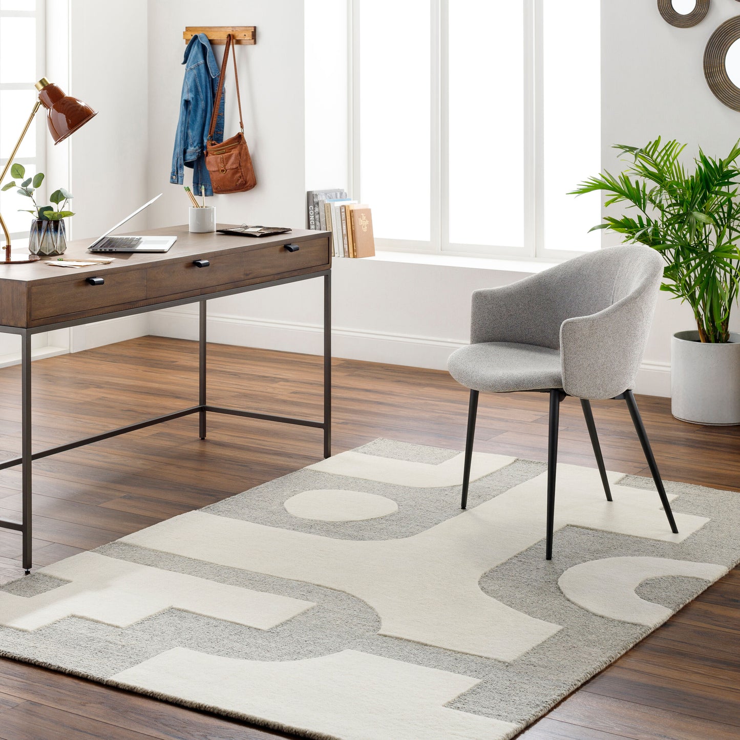 Brook BKO-2301 2' x 3' Handmade Wool Accent Rug