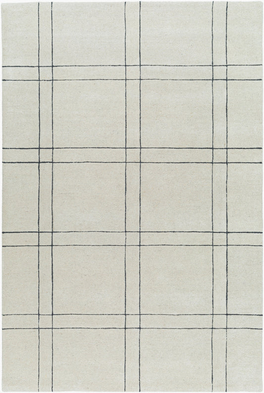 Alfombra decorativa de lana hecha a mano Brook BKO-2356 de 2' x 3'