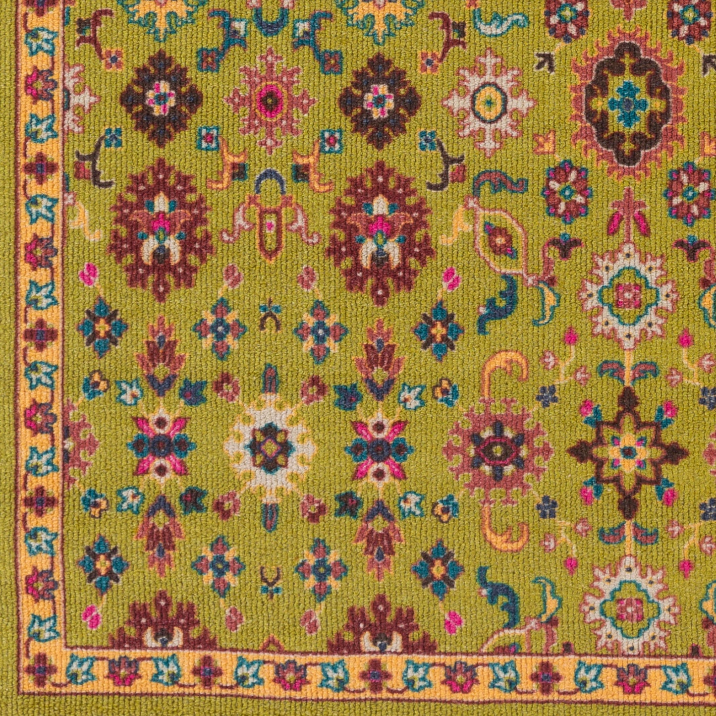 Alfombra decorativa tejida a máquina Bukhara BKR-1000 de 2' x 3'