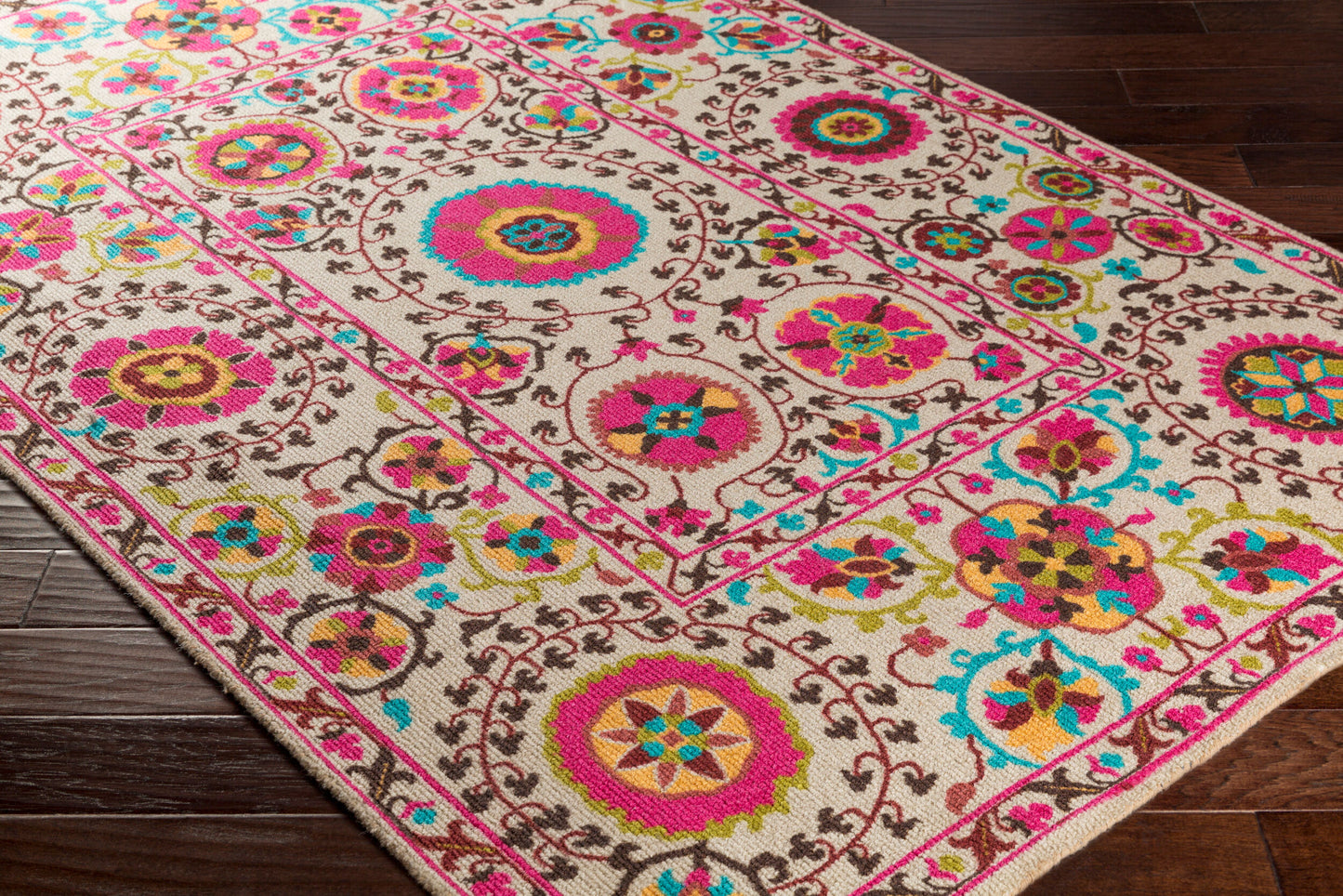 Alfombra tejida a máquina Bukhara BKR-1006 de 1,52 m x 2,13 m