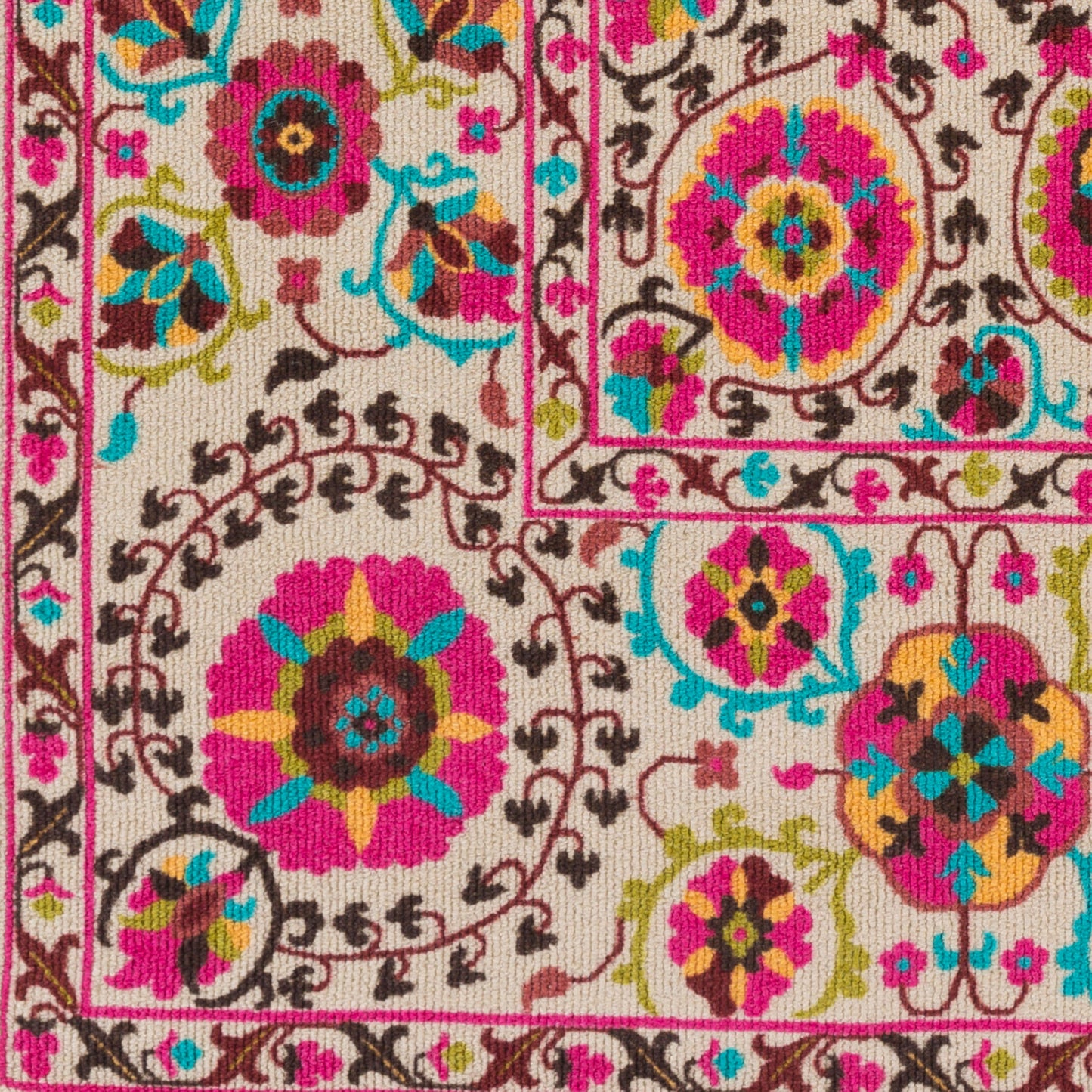 Alfombra tejida a máquina Bukhara BKR-1006 de 1,52 m x 2,13 m