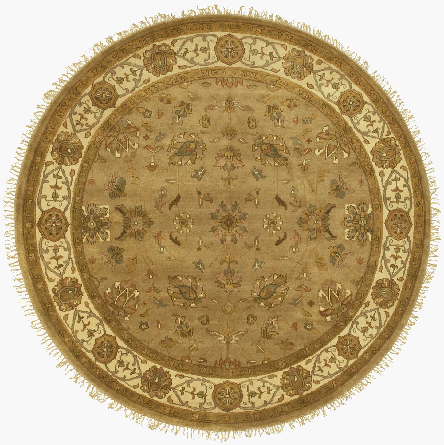 Alfombra redonda de lana Babylon BL-1901 de 2,4 m, hecha a mano