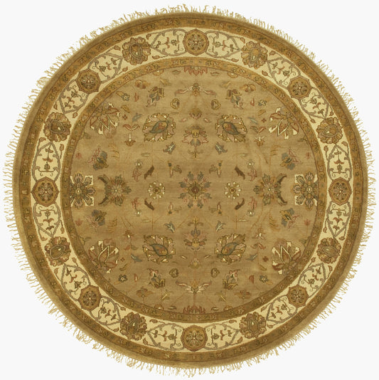 Alfombra redonda de lana Babylon BL-1901 de 2,4 m, hecha a mano