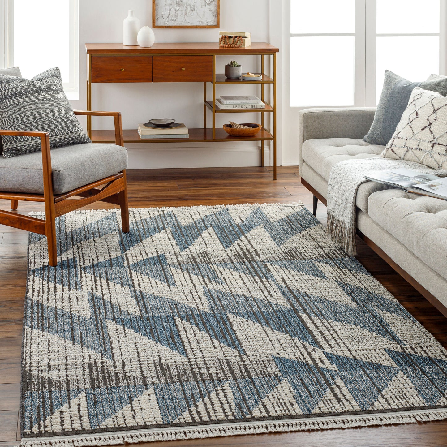 Berlin BLR-2305 7ft Runner Machine Woven Runner Rug