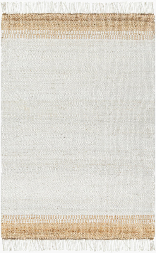 Kamey BOKY-2305 Alfombra decorativa de yute hecha a mano de 2' x 3'