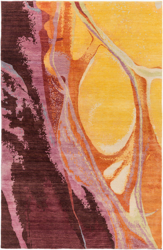 Alfombra decorativa de lana hecha a mano Brought to Light BOL-4002 de 2' x 3'