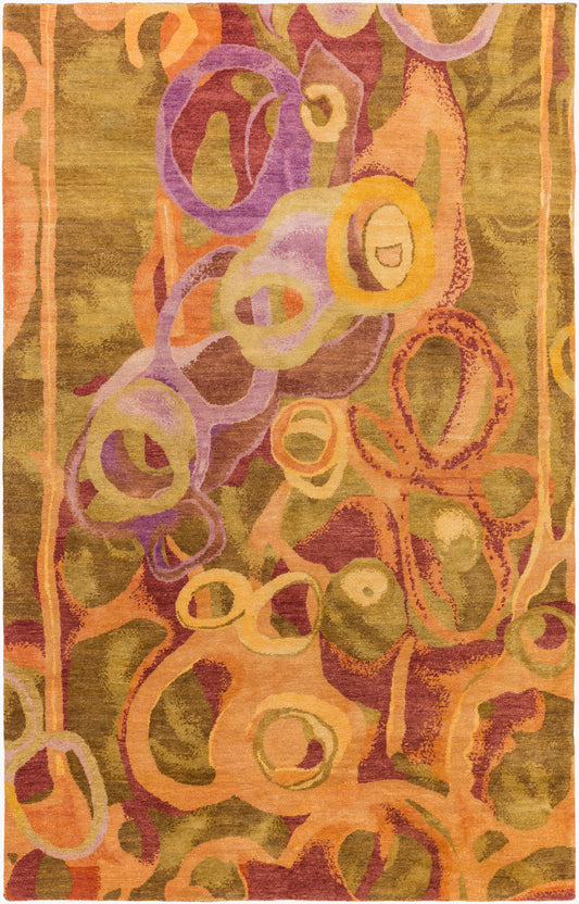 Alfombra decorativa de lana hecha a mano Brought to Light BOL-4004 de 2' x 3'